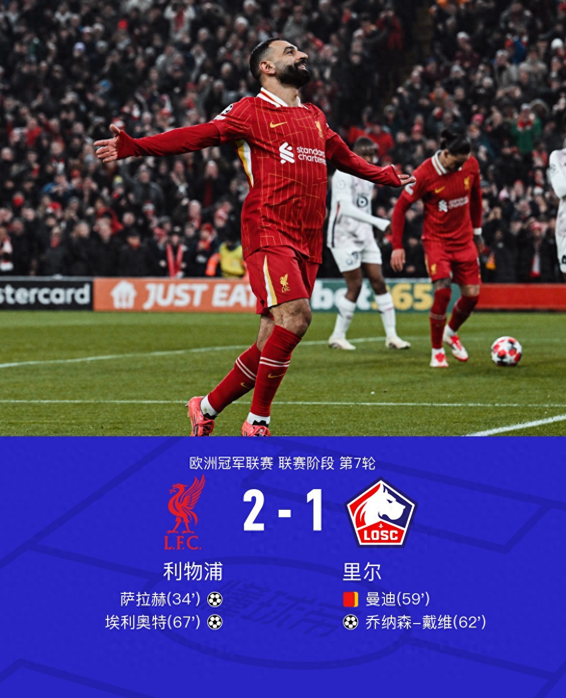 里尔客场艰难取胜，继续保持不败